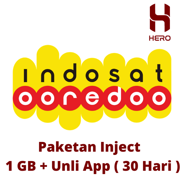 Paket Internet INDOSAT INJECT - 1GB+Unlimited 30H
