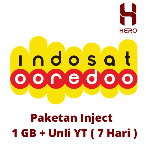 Paket Internet INDOSAT INJECT - 1GB+unl YouTube 7H